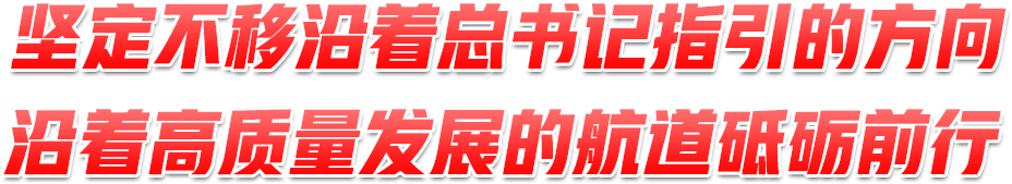 坚定不移沿着总书记指引的方向、沿着高质量发展的航道砥砺前行