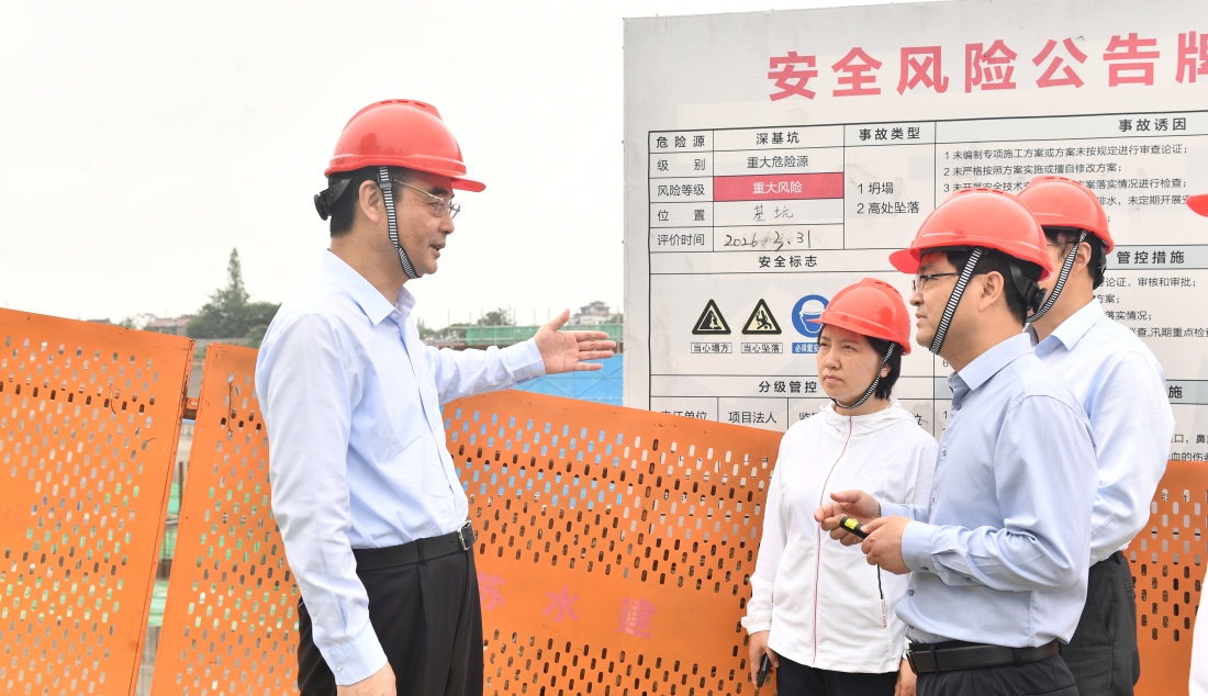 市领导调研防汛工作